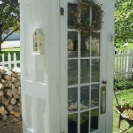 White Doors Built Into A Shed