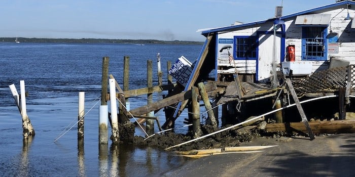 hurricane flooding caused by rising sea levels