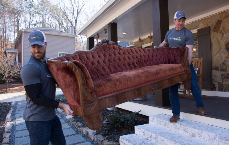 LoadUp hauling away an old couch.