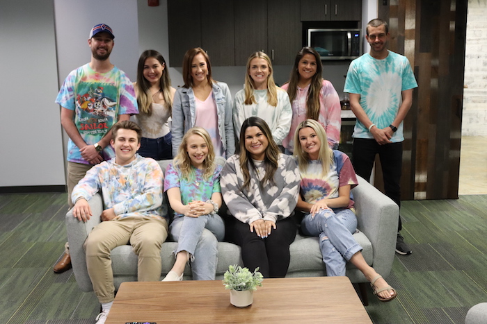 Employees in Atlanta celebrate tie dye themed day