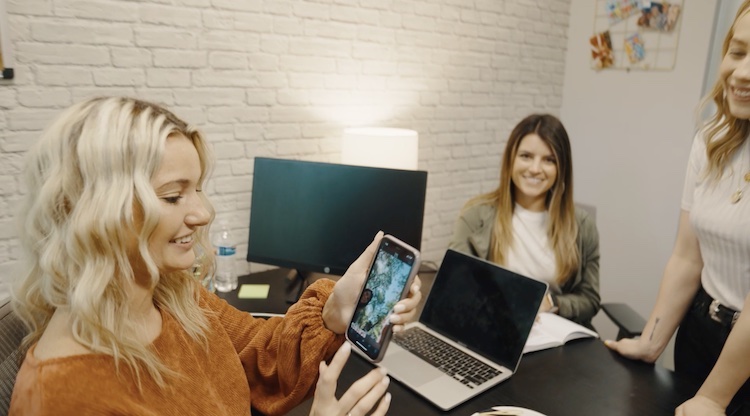 LoadUp employees working in an office.