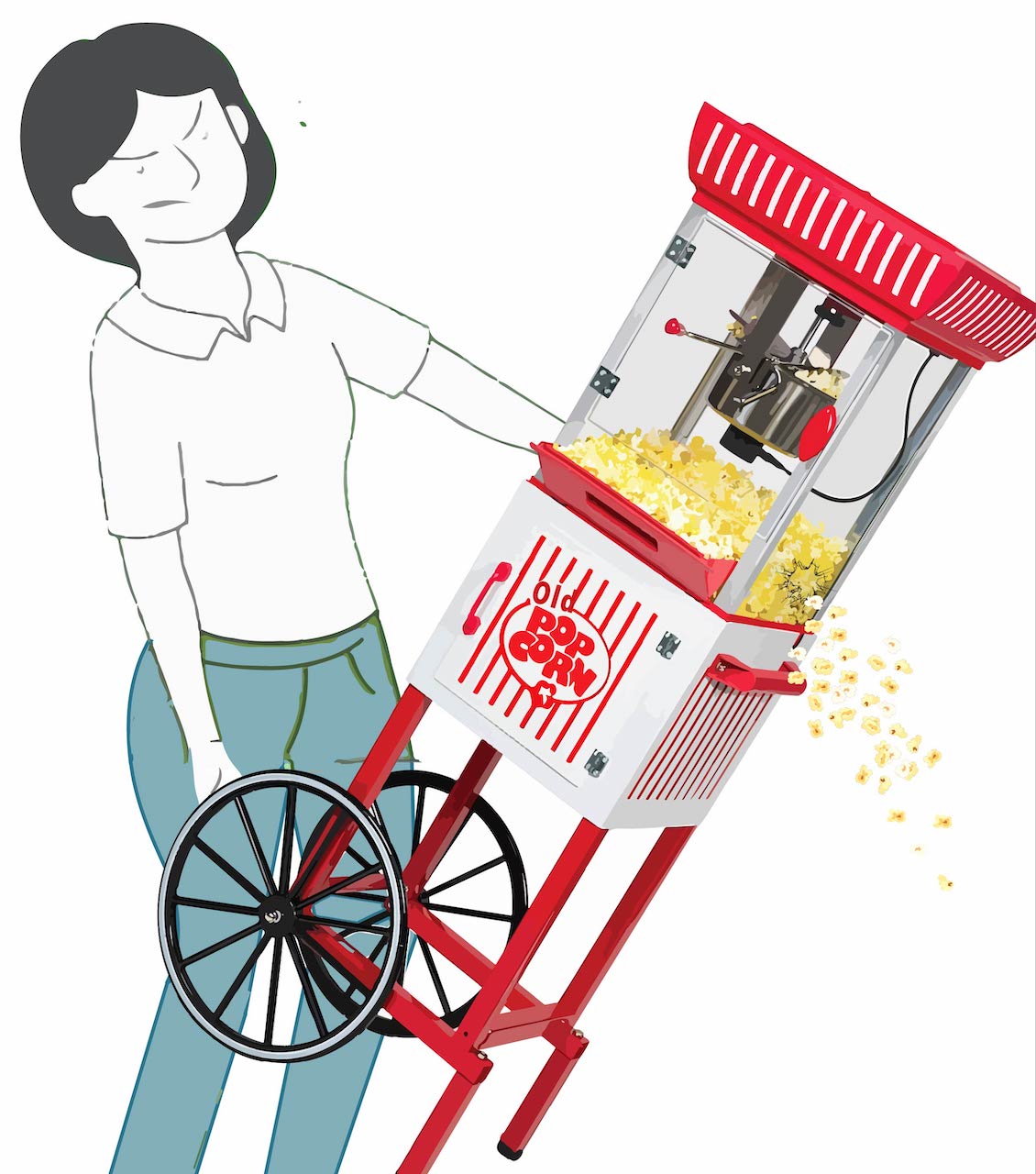 Popcorn machine removal and disposal