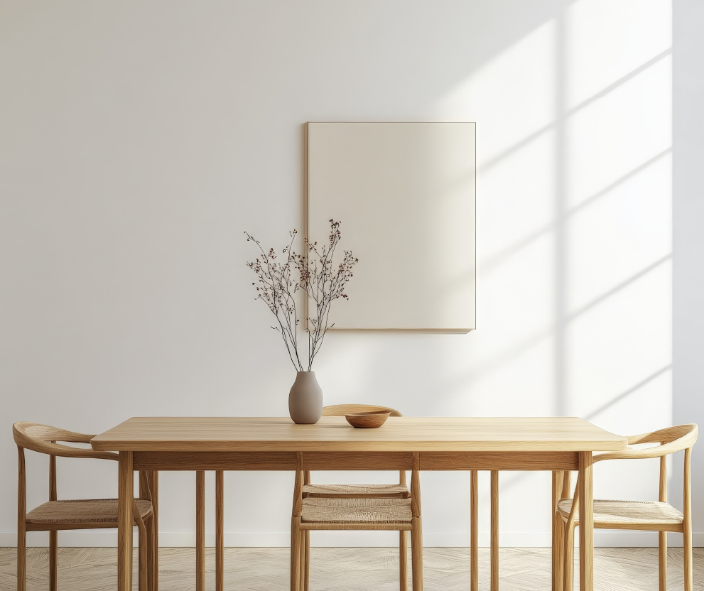 kitchen table with plant on top of it that has been set up by local LoadUp handymen