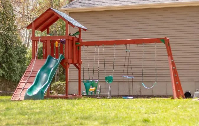 Playset ready for professional removal