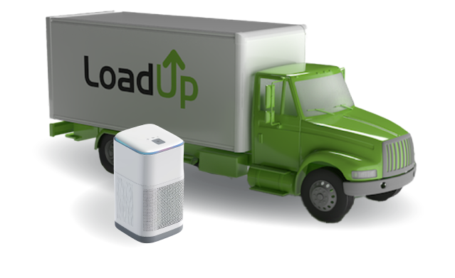 Air purifier disposal via LoadUp box truck